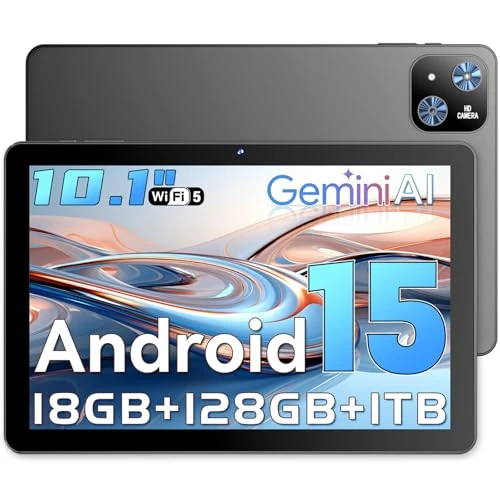 Limited-time offer: Tablet 10 Inch Android 15 Tablet PC Gemini AI 18GB RAM 128GB ROM Expandable to 1TB Octa-Core Processor 1280x800 HD IPS Touch Screen 6000mAh Battery Widevine L1 5G WiFi BT 5.0 5MP+8MP Dual Camera from 69.99 GBP to 59.49 GBP (save 15%)