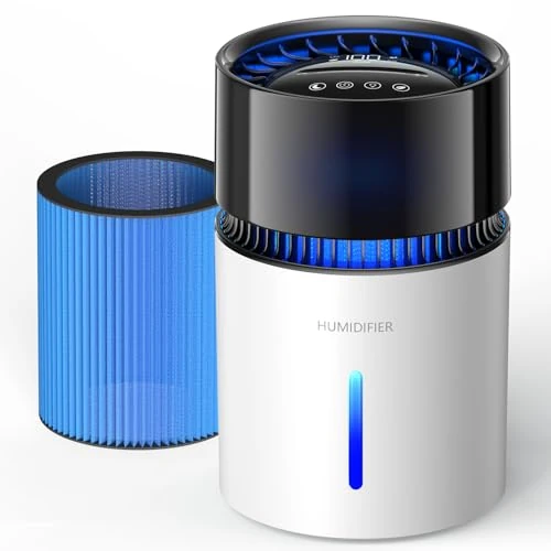 Ambient Humidifier, Top Fill, Automatic Shutdown, Intelligent Humidity Control for Chambre Bureau, Enfants et Plantes