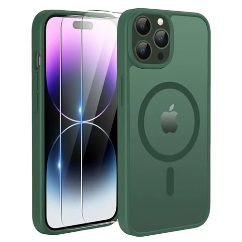 Offerta a tempo: TQIAHF Cover Custodia Magnetica per iPhone 14 Pro Max, Verde - 5% da 10.99 € a 10.44 €