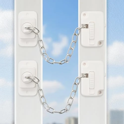 OTraki Kindersicherung Tür, Fenstersicherung und Kühlschrankschloss – Kinder- und Haustiersicherheit ohne Bohren, 4 Stück