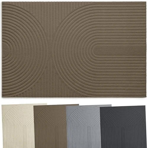 Zenacasa - Fußmatte Außen und Innen 70x120 cm - rutschfest, Saugfähig & Maschinenwaschbar - Schmutzfangmatte & Fußmatten Oeko-Tex Zertifiziert - Fussmatte Innen - Braun