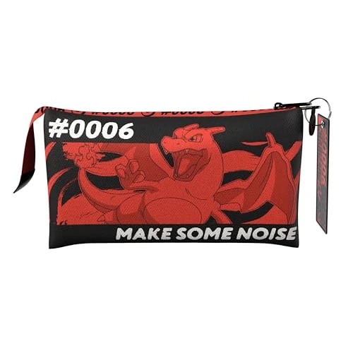 Offerta a tempo: CYPBRANDS - Pokémon - Astuccio triplo, astuccio multiuso, 5 scomparti, materiale scolastico, trolley, Charizard, nero, prodotto ufficiale - 0.00% da 12.58 € a 12.58 €
