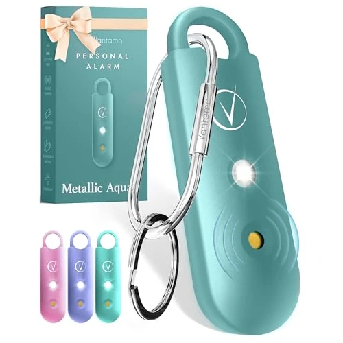 期間限定オファー: Vantamo パーソナルアラーム 自己防衛用 バッテリー残量低下通知付き ストロボライト 超大音量130dB ダブルスピーカー 安全キーチェーンセット 女性用 充電式パニックボタン 女性用 自衛隊用 通常価格 34.99 JPY セール価格 23.99 JPY (割引 31%)