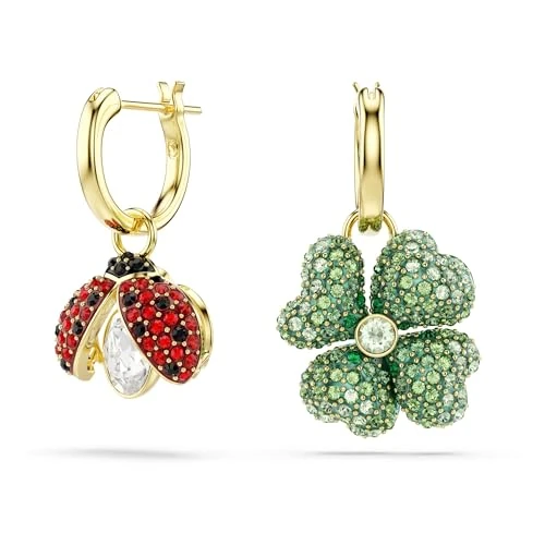Offerta a tempo: Swarovski Orecchini pendenti Idyllia, Set (3), Coccinella, quadrifoglio, fragola, Multicolore, Placcato color oro - 35% da 199.00 € a 129.99 €