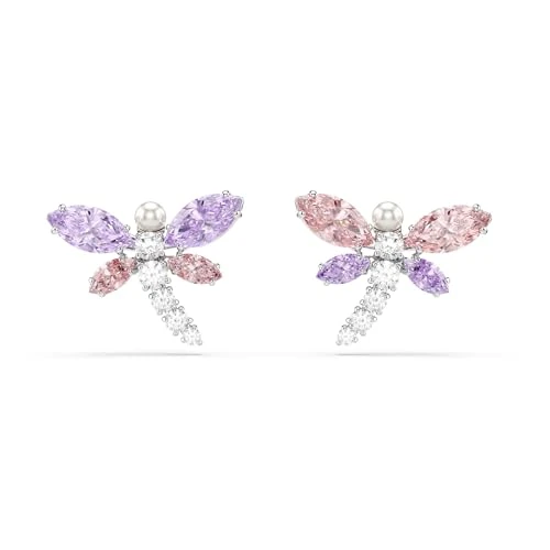 Oferta limitada: Swarovski Pendientes de botón Ariana Grande x Swarovski, Tallas mixtas, Libélula, Multicolores, Baño de rodio de 129.00 € a 107.07 € (ahorro 17%)