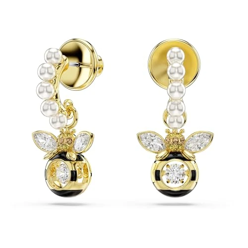 Tijdelijke aanbieding: Swarovski Idyllia Oorhangers, Crystal Pearl, Verschillende slijpvormen, Bij, Meerkleurig, Goudkleurige toplaag van 149.00 € naar 109.79 € (26% korting)