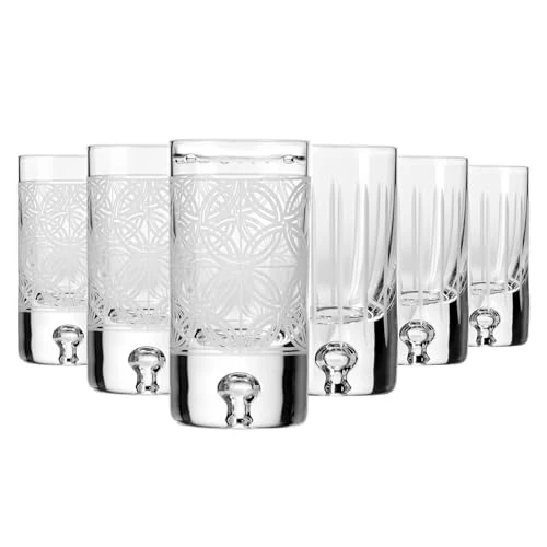Limited-time offer: Krosno - Vodka, Liquor & Root Glasses 50ml - Set of 6 - Crystal Glass - 2 Cut Patterns - Handmade & Cut - Saga Collection - Gift from $62.00 to $62.00 (save 0.00%)
