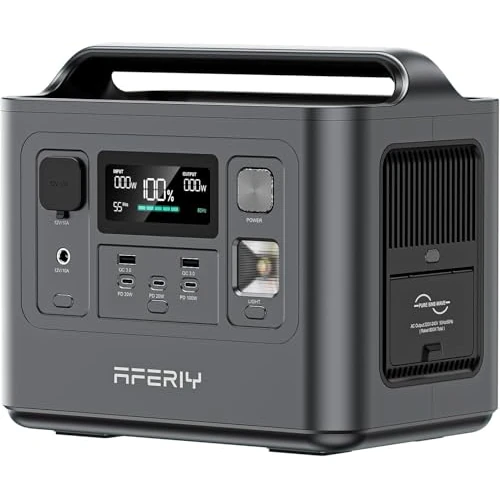 Zeitlich begrenztes Angebot: AFERIY P010 800W Powerstation 512Wh LiFePO4, Tragbarer Solargenerator mit USV <10ms, 1,5 Std Schnellladung, Reine Sinuswelle 230V, 8 Ausgänge für Outdoor/Notstrom/Camping von 329.00 € auf 309.00 € (6% Rabatt)