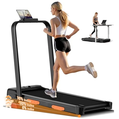 Offerta a tempo: LONTEK Tapis Roulant Salvaspazio Elettrico con Inclinazione 15%, 10KM/H Tapis Roulant Elettrico Pieghevole, Schermo LED, Telecomando, 3.0HP Walking Pad, Carico Massima 159KG - 39% da 179.99 € a 109.99 €