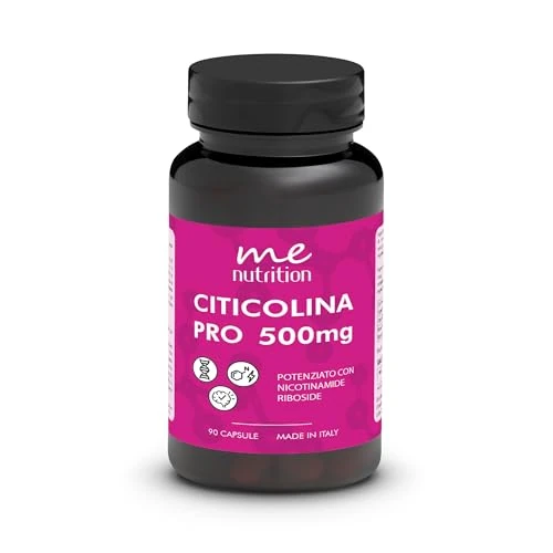 NAD+ Citicolina 500mg con Nicotinamida Ribósido | 90 Cápsulas | Potente fórmula antiedad y revitalizadora | Estimula NAD Vitalidad Mental | Made in Italy | Me Nutrition