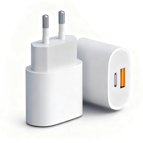 Zeitlich begrenztes Angebot: 2er-Pack USB C Ladegerät 25W Schnellladegerät mit (USB-C & USB-A) Adapter von 15.98 € auf 15.98 € (0.00% Rabatt)