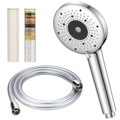 Offerta a tempo: YEAUPE PRO Soffione Doccia con Tubo 1,6 m, Soffione Doccia Ø 115mm - 15% da 19.99 € a 16.99 €