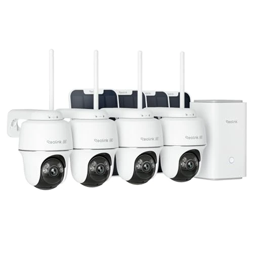 Oferta limitada: Reolink 4K 360° PT Camara Vigilancia WiFi Outdoor Solar con Seguimiento Automático, Gestión Central y Almacenamiento, Sin Cuotas Mensuales por Almacenamiento Local, Set de 4 Argus PT Ultra + SP de 509.99 € a 479.99 € (ahorro 6%)