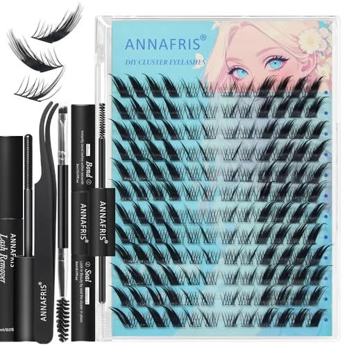 Offerta a tempo: ANNAFRIS Ciglia Finte Ciuffetti Kit Naturali DIY Extension Ciglia Cluster Lashes con Pinze (FS,048) - 0.00% da 12.99 € a 12.99 €