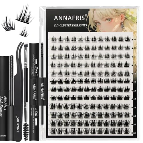 Limited-time offer: ANNAFRIS Lash Clusters Kit, DIY Individual Lashes, Wispy False Lashes at Home,with Bond, Seal and Tweezers(CS-JS03) from $8.99 to $8.99 (save 0.00%)