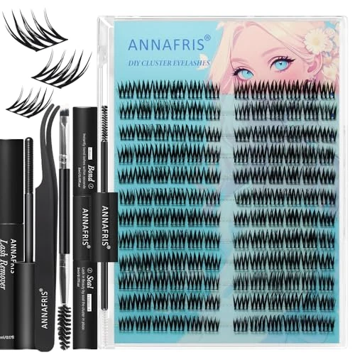 Limited-time offer: ANNAFRIS Individual Eyelashes Kit,DIY Cluster Lashes, Natural False Lashes with Tools (FS-T05) from 5.99 £ to 5.99 £ (save 0.00%)