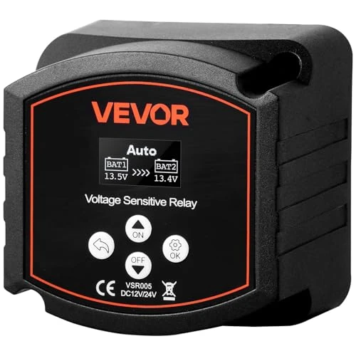 Offre limitée : VEVOR Relais Sensible à la Tension 12 V 300 A Isolateur de Batterie Double Intelligent VSR Manuel et Automatique pour Batteries Lithium-ion Plomb-acide pour Voiture Camion Camping-car UTV VTT Bateau de 52.90 € à 50.26 € (5% de remise)