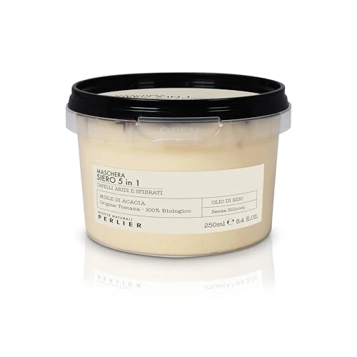Offerta a tempo: Perlier - Maschera Siero 5 In 1, 250 Ml, Capelli Aridi E Sfibrati, Trattamento Ristrutturante Intensivo Con Miele Biologico E Olio Di Riso, Ripristina Morbidezza e Forza - 0.00% da 15.90 € a 15.90 €