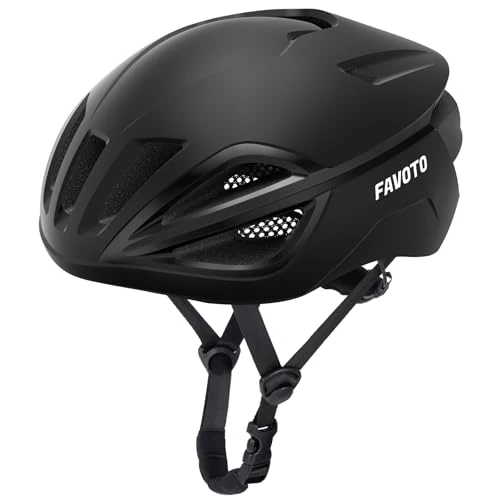 Offerta a tempo: Favoto Casco Bici per Uomo e Donna - Casco da Ciclismo su Strada, Leggero e Regolabile, Design Aerodinamico ed Elegante, Ideale per Pendolarismo Urbano e MTB, Nero L (59-61 cm) - 40% da 49.99 € a 29.99 €