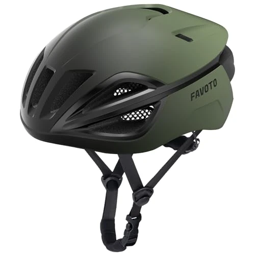Zeitlich begrenztes Angebot: Favoto Erwachsene Fahrradhelm Herren Damen – Leicht stabil und verstellbar aus EPS-Material mit 15 Belüftungsöffnungen Innenfutter abnehmbar L (59–61 cm) (Matte Grün, L(59-61cm)) von 35.99 € auf 35.99 € (0.00% Rabatt)