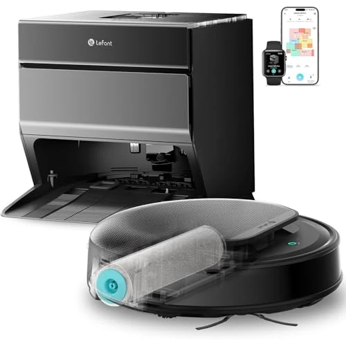 Lefant M5 Pro Robot Aspirateur Laveur, 18000 Pa, Nettoyage Automatique instantané avec serpillière à roulettes, 75℃ Lavage de Serpillière à l'eau Chaude, Levage des Serpillières à 8mm, WiFi 5G/2,4G