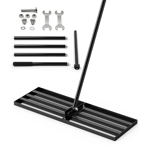 Offerta a tempo: Leveling Rake Rastrello Livellatore per Prato 204 x 76 x 25cm Rastrello Livellatore Prato 2 in 1 Rastrello Pesante per Diffusione Terriccio e Sabbia Finitura Antiruggine per Giardino - 43% da 69.99 € a 39.97 €