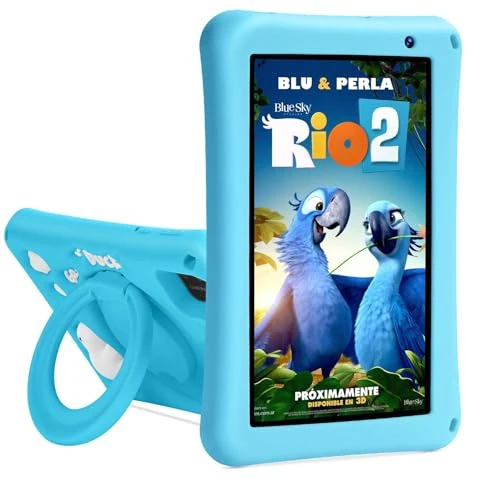 Offerta a tempo: BISAIKASOW Tablet Bambini 7 Pollici, Android 13, 8 GB RAM 64 GB ROM, Tablet Touch Octa-Core, Fotocamera HD 5 MP + 8 MP, Controllo Parentale, Custodia in Silicone Antishock per Bambini (Blu)​ - 17% da 59.99 € a 49.99 €