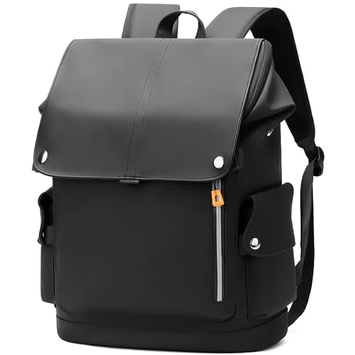 Offerta a tempo: Wiespodex - Zaino da viaggio moderno, in poliestere idrorepellente nero, compatibile con laptop da 15,6 pollici, con scomparti multipli, zaino business casual con spallacci imbottiti, dimensioni per - 0.00% da 9.99 € a 9.99 €