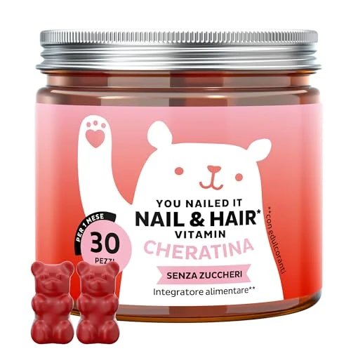Oferta limitada: You Nailed It Nail & Hair Vitamin – Gominolas con 30 mg de queratina – con vitaminas C, E, biotina, zinc, selenio y cobre – 30 unidades (para 1 mes) – Sin azúcar, vegetarianas – Bears with Benefits de 19.90 EUR a 16.40 EUR (ahorro 18%)