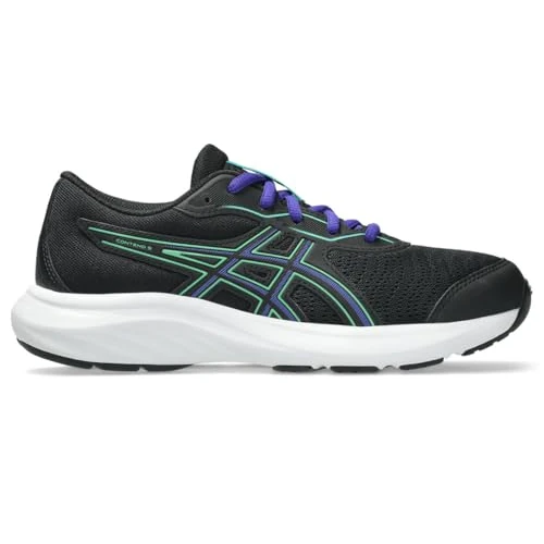 ASICS Contend 9 GS buty sportowe dla dzieci i młodzieży, Black Vital Green, 38 EU