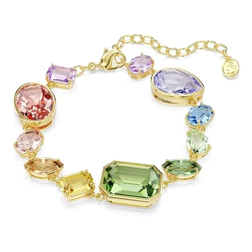 Offerta a tempo: Swarovski Braccialetto Gema, Taglio misto, Multicolore, Placcato color oro - 20% da 220.00 € a 175.63 €