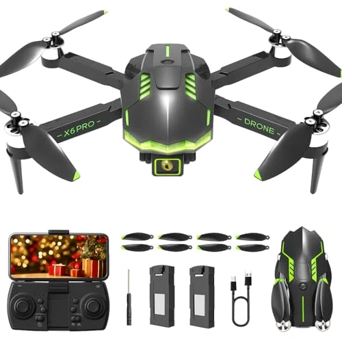 Drohne mit Kamera 1080P für Kinder und Erwachsene, bürstenloser Motor, FPV, Mini-Drohne für Anfänger mit 3D-Klapp/Höhenhalterung/Selfie durch Geste, Spielzeug, Geschenke für Jungen Geburtstag