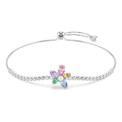 Offerta a tempo: Swarovski x Ariana Grande Braccialetto, Taglio misto, Fiore, Multicolore, Placcato rodio - 45% da 139.00 € a 76.99 €