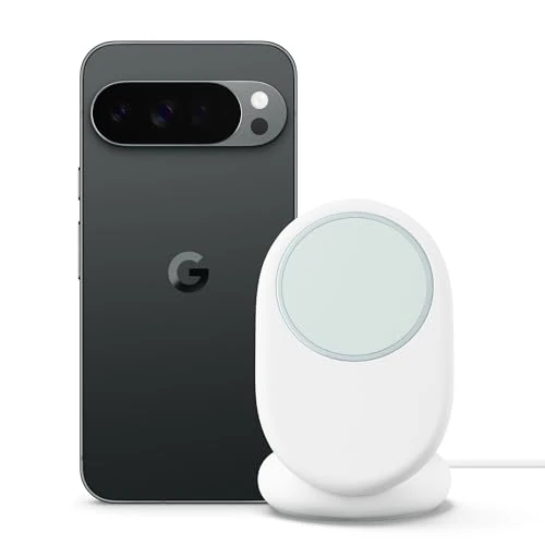 Google Pixel 10 Pro XL – Smartphone ohne SIM-Lock, mit Gemini, Dreifach-Rückkamera, mehr als 24 Stunden Akkulaufzeit und 6,8 Zoll großem Super Actua-Display – Obsidian, 256GB with Pixelsnap Charger