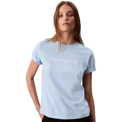 Offerta a tempo: Calvin Klein Donna T-Shirt Maniche Corte Logo Classic Regular Fit - 45.23% da 35.99 € a 19.71 €