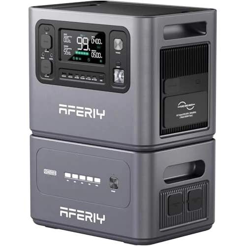 Offerta a tempo: AFERIY 4096Wh Generatore Elettrico, 2800W con 1 Batteria Supplementare, Stazione Elettrica Portatile Capacità Espansibile, Generatore Solare per Uso Domestico/Camping-Car/Interruzione di Corrente - 14% da 1659.00 € a 1434.00 €