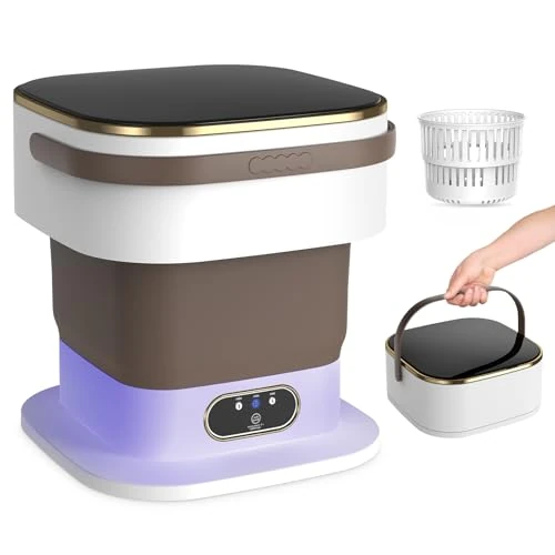 Offerta a tempo: Mini Lavatrice,15L 2 in 1 Lavatrice Portatile con Centrifuga e 3 modalità di pulizia per Piccoli vestiti, Lavatrice da Campeggio Pieghevole per Viaggi, Appartamenti (Cachi) - 0.00% da 48.99 € a 48.99 €