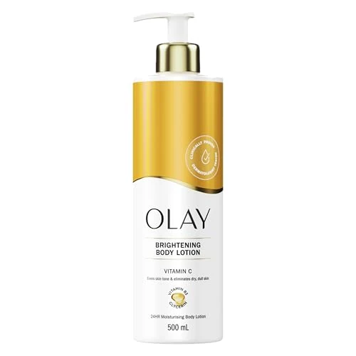 Offerta a tempo: Olay Vitamin C Lozione Corpo Illuminante. Crema per il Corpo Idratante per la Cura della Pelle 24H. Uniforma il Tono della Pelle. Con Vitamina C, Vitamina B5, B3 e Glicerina. Idratazione. 500ml - 41% da 24.52 € a 14.40 €