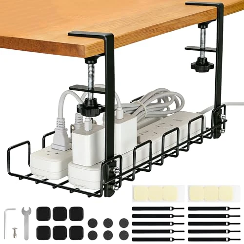 Zeitlich begrenztes Angebot: VINATO Unter dem Kabelmanagement Schreibtisch, Kabelkanal Schreibtisch Ohne Bohren, Untertisch Kabelmanagement aus Metall für Schreibtische und Büros von 15.99 € auf 15.99 € (0.00% Rabatt)
