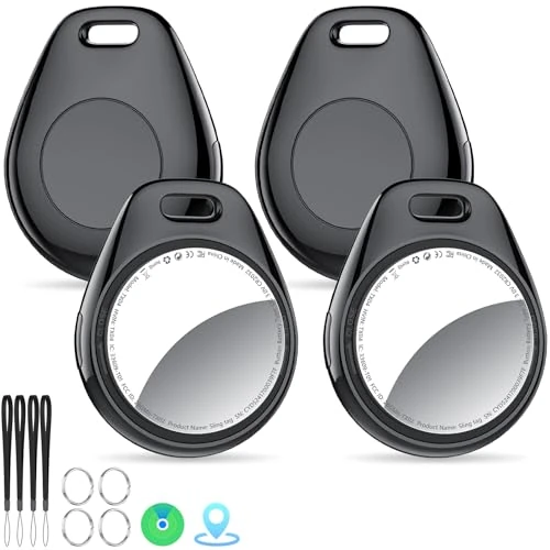 Offre limitée : Tukio® Air Tags Traceur Lot de 4, Localisateurs D’Objets Fonctionne avec l’app Localiser Apple (Uniquement iOS) Batterie remplaçable, Bluetooth Tracker pour Clés Valises Wallet Portefeuilles Bagages de 39.99 € à 24.99 € (38% de remise)