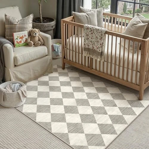 Offerta a tempo: PureCozy Tappeto Salotto Grigio 120x170cm Lavabile - 48% da 49.99 € a 26.15 €