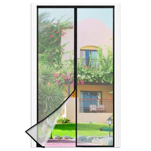 Tijdelijke aanbieding: Vliegengaas, balkondeur, magnetisch, 95 x 215 cm, sterkere magneten, vliegengaas, 3,8 cm breed klittenband, vliegengaas, deuren zonder boren, insectenbescherming, balkondeur, voor balkondeur van 59.99 € naar 19.99 € (66.68% korting)