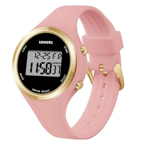 Tijdelijke aanbieding: Digitaal dameshorloge, LED-digitaal horloge met stopwatch, sportchronograaf, siliconen band, alarmfunctie, lichtgevende wijzerplaat, gemakkelijk af te lezen van 11.99 EUR naar 11.99 EUR (korting 0%)