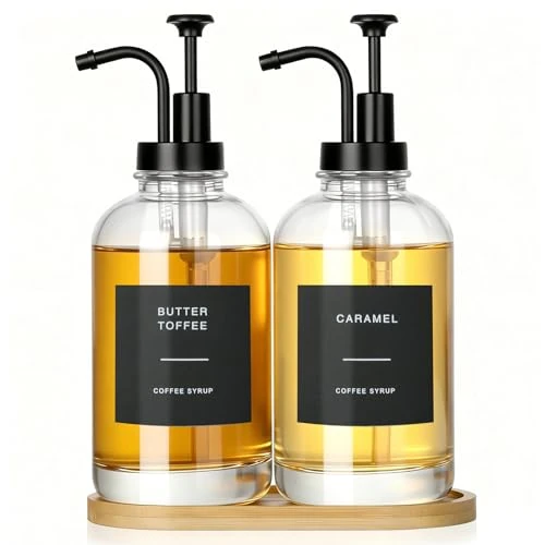 Oferta limitada: VINATO 2 Piezas Dispensador de Jarabe para Café,500ml Vidrio con Bomba de 19.99 € a 19.99 € (ahorro 0.00%)