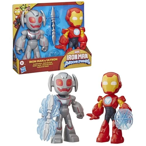 Offerta a tempo: Marvel Iron Man et Ses Amis Extraordinaires Pack de Duel Iron Man et Ultron, Figurines géantes de 22,5 cm, Jouets de Super-héros pour Enfants, dès 3 Ans - 44% da 24.99 € a 13.99 €