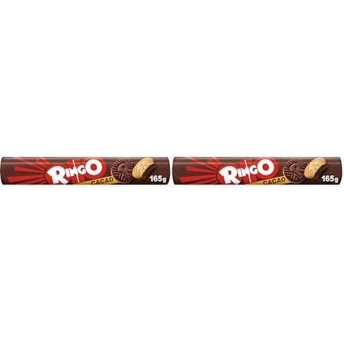 Offerta a tempo: Pavesi Snack Ringo Cacao, Biscotti Farciti con Crema al Gusto Cioccolato, Snack per Merenda o Pausa Studio, Formato Tubo 165 g (Confezione da 2) - 0% da 2.78 € a 2.78 €