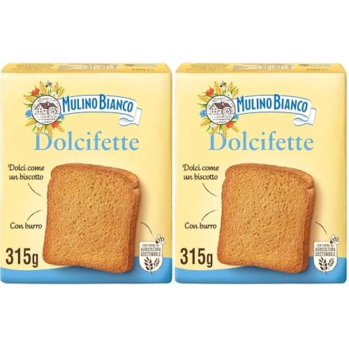 Mulino Bianco Fette Biscottate Dolcifette, 315g (Confezione da 2)