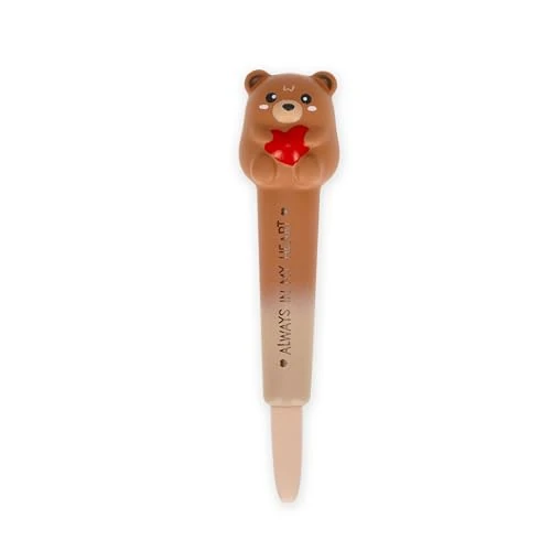Legami - Bolígrafo de Gel Antiestrés Squeezies, Tema Teddy Bear, Papel de Escribir Relájate y Concéntrate, Bolígrafo Antiestrés, Súper Suave, Tinta negra, 1 mm de diámetro de punta