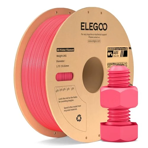 Offerta a tempo: ELEGOO Filamento ABS 1,75 mm per Stampante 3D, Elevata Tenacità e Resistenza agli Urti, Resistente al Calore e all’Acqua, Qualità Industriale per Stampanti FDM, Bobina da 1 kg, Rosa - 15% da 30.00 € a 25.64 €