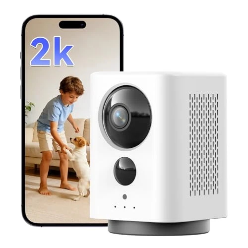 Offre limitée : NUASI 2K Camera Surveillance WiFi Interieur sans Fil à Batterie - 7800mAh 360° Panoramique, Alerte, Vision Nocturne en Couleur, 2,4G WiFi de 99.99 € à 99.99 € (0.00% de remise)